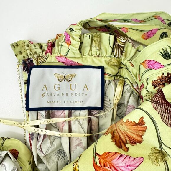 Agua by Agua Bendita Lunatus Habitat Midi Dress Embellished Cotton S - Picture 13 of 16